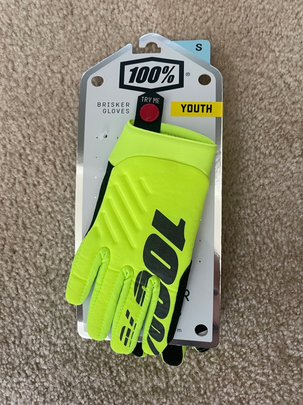 Youth Brisker Mittens - High-Visibility Yellow